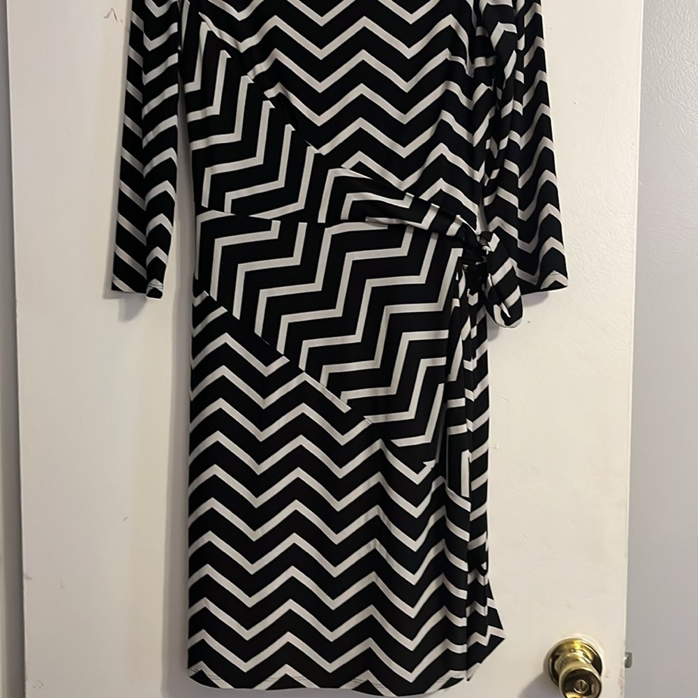 Ralph Lauren Chevron Faux Wrap Dress - Picture 3 of 4